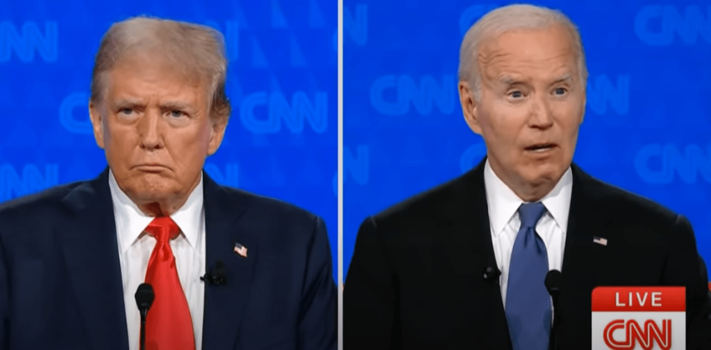 elezioni presidenziali 2024 Elezioni presidenziali 2024 Trump – Biden; la trascrizione in italiano del primo dibattivo Tv Dibattito Biden Trump 1024x505